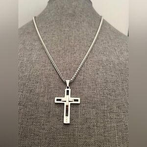 New  20 inches Men’s Cross Necklace stainless Steel Gifts jewelry New
